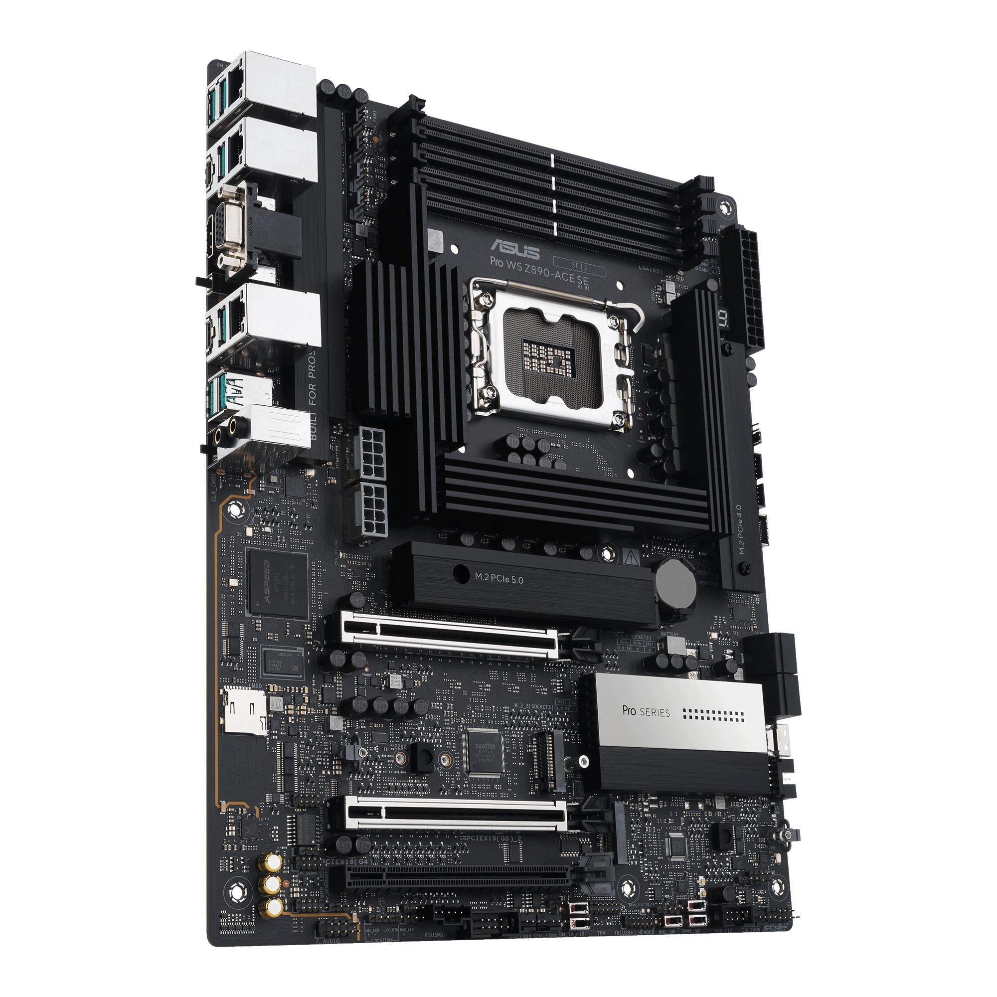 ASUS PRO WS Z890-ACE SE LGA1851 ATX MB DDR5 Thunderbolt 4 Type-C ports 4xM.2