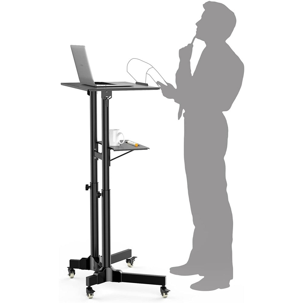 Techly ICA-TB TPM-1BK Table pour ordinateur portable noire