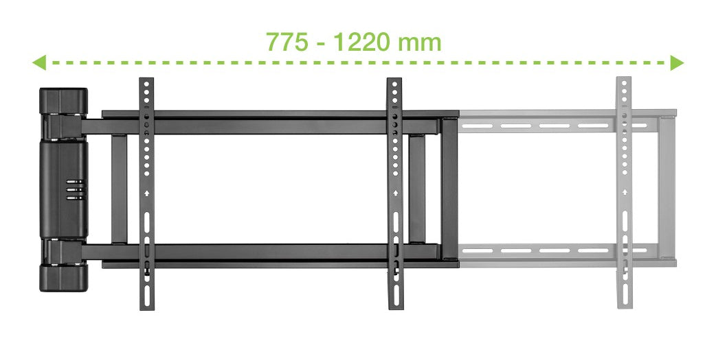 "Techly ICA-PLB 060M Support mural électrique pour TV 32-75"" LED/LCD 50kg avec télécommande"