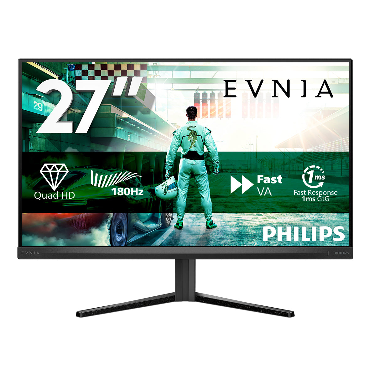 PHILIPS Evnia 3000 27M2N3500NL- Ecran Gaming-  27" - 2560 x 1440 QHD @180 Hz - VA - 300cd/m² - 5000:1 - HDR10 - 0.5 ms - 2xHDMI, DP