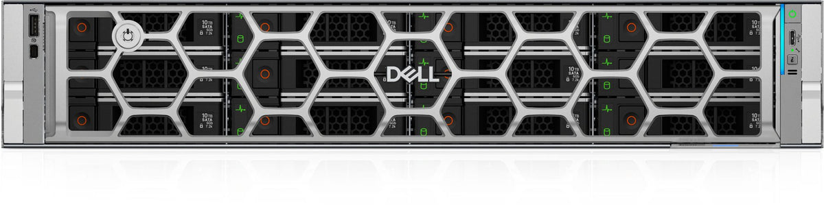 DELL PE R570 12x3.5 HP Xeon 6 Performance 6511P 32GB 2x960GB SSD SATA Rails Bezel PERC H965i iDRAC10 Ent 2x 1100W