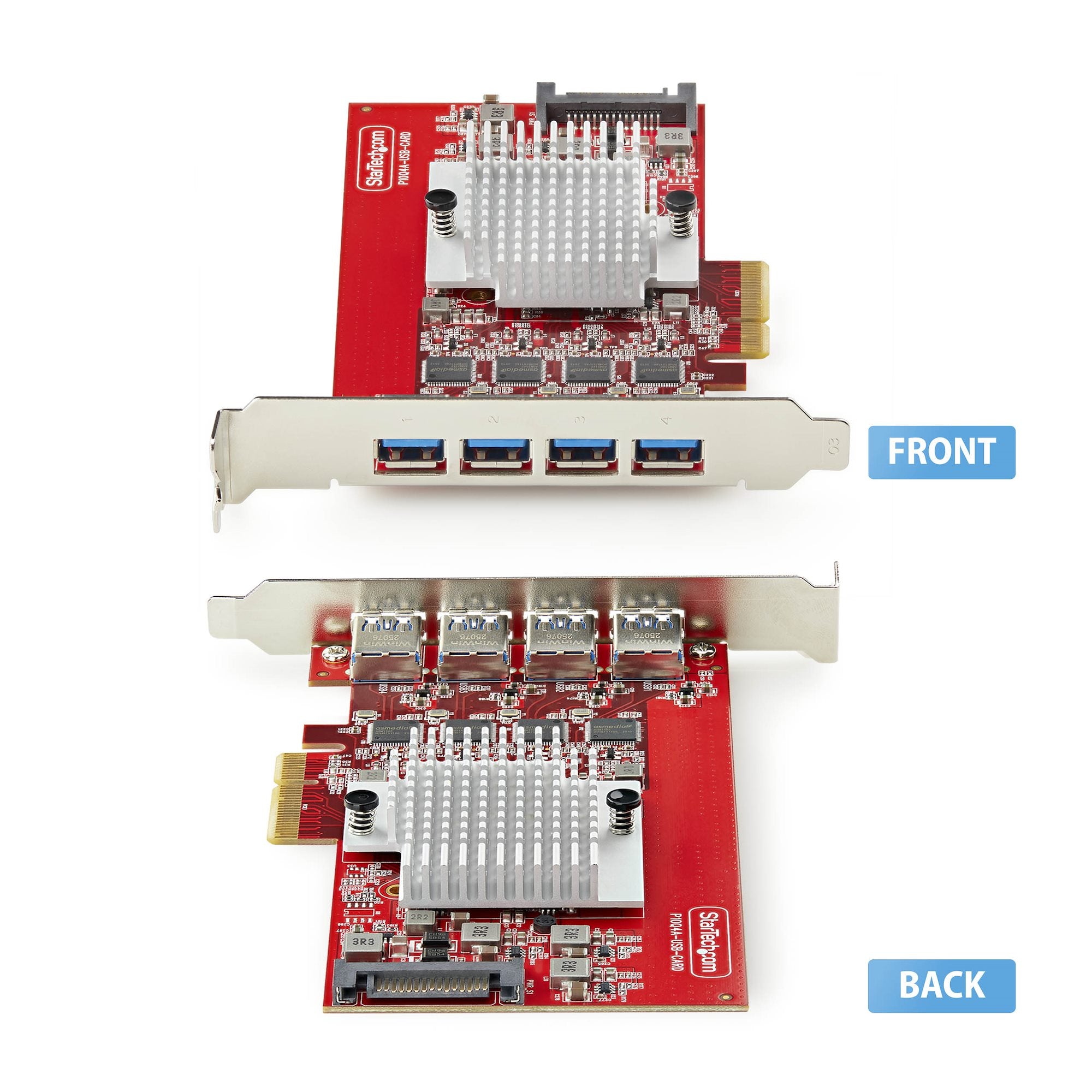 4-Port USB-A PCIe Card USB 3.2 10Gbps