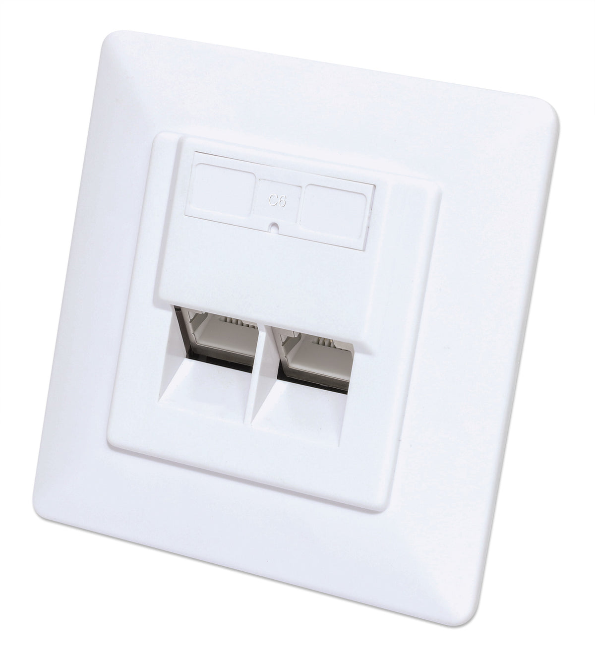 Intellinet 771900 prise de courant 2 x RJ-45 Blanc