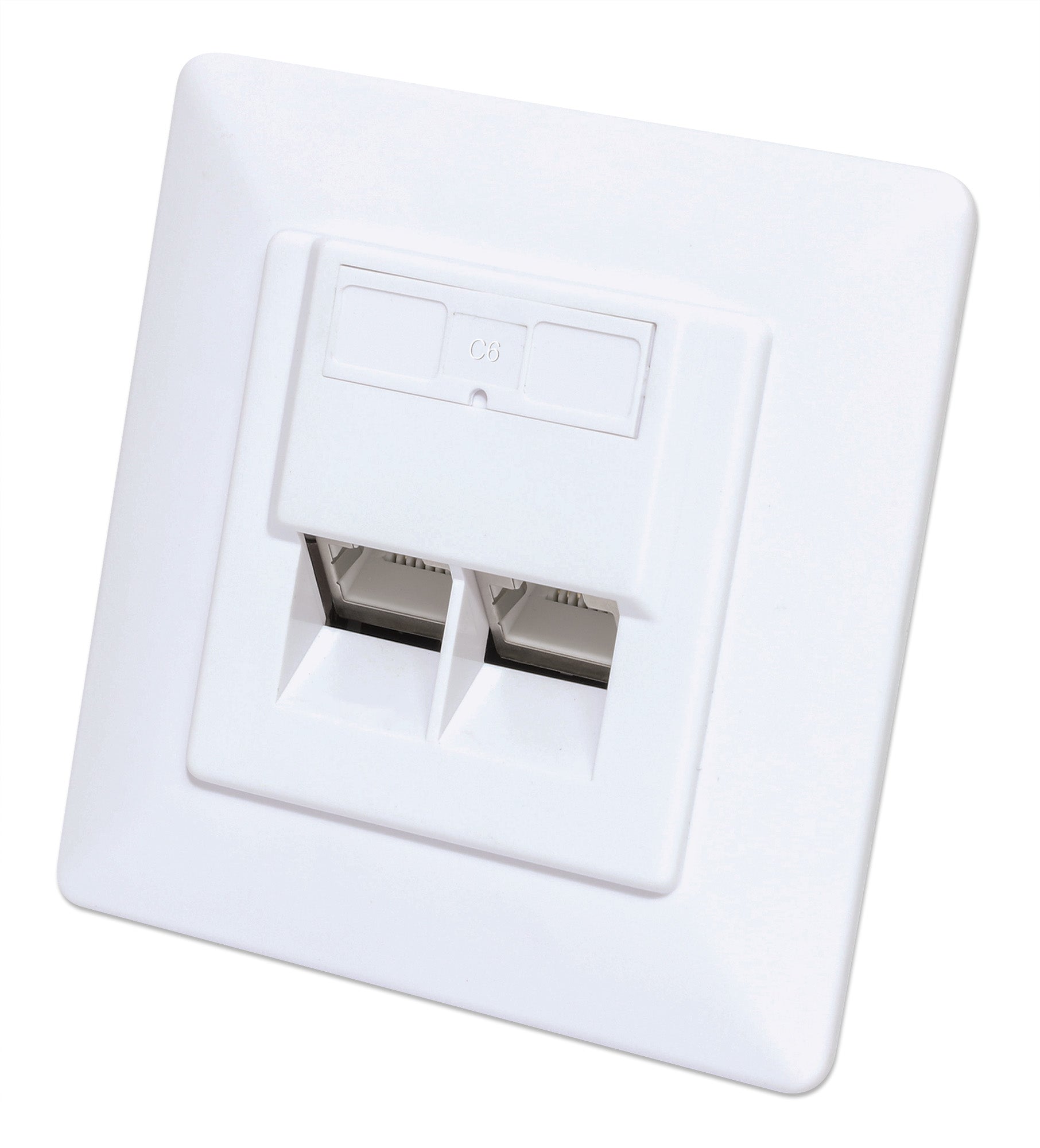 Intellinet 771900 prise de courant 2 x RJ-45 Blanc