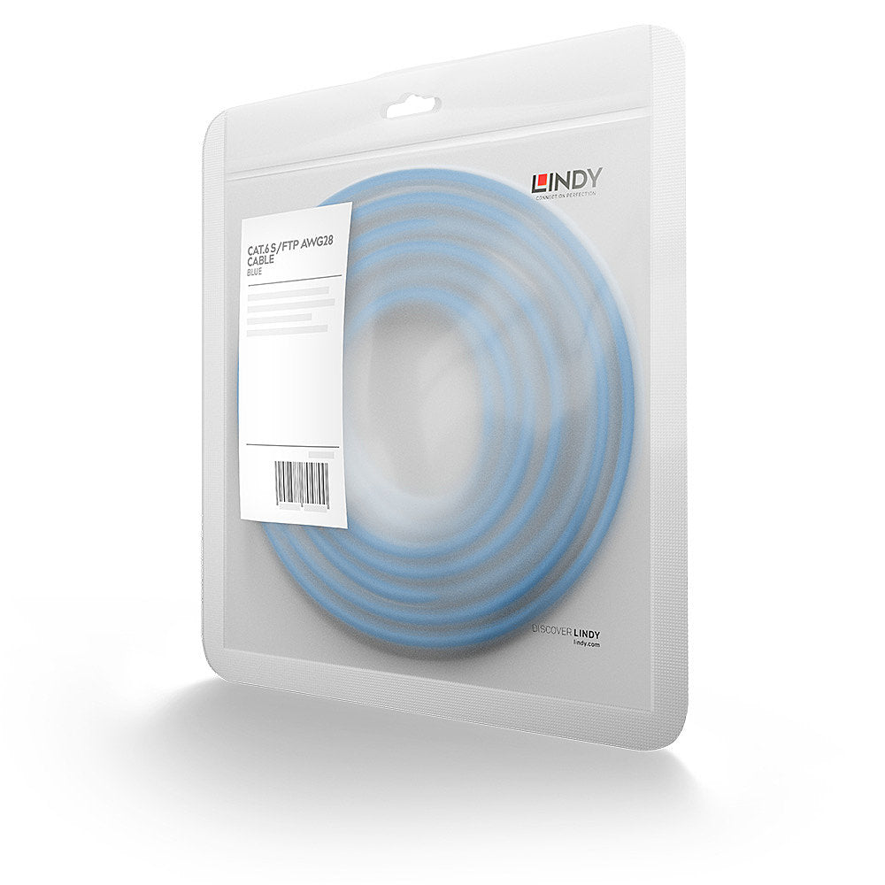 LINDY Basic Cat.6 S/FTP Cable Blue 0.3m Patch Cable