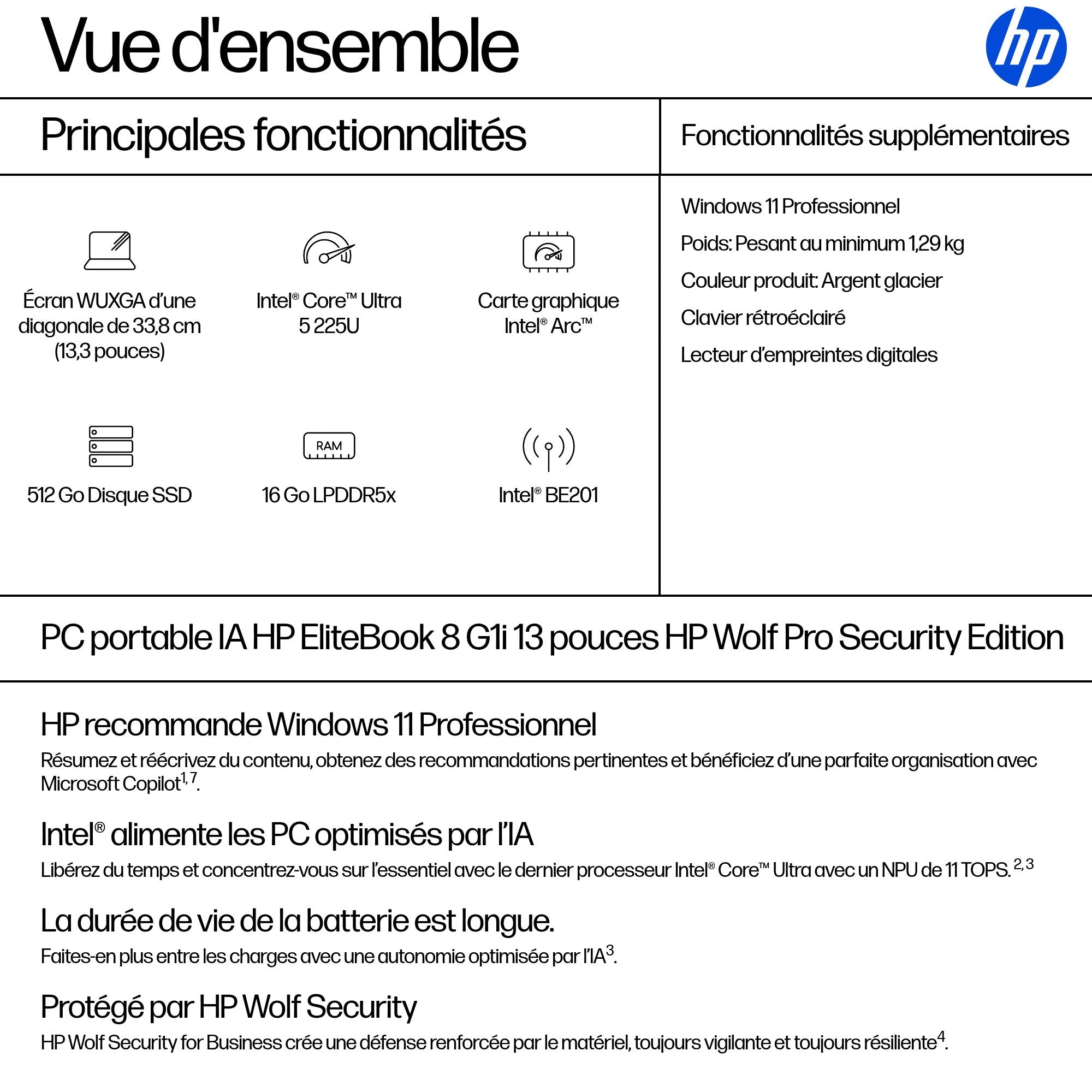 HP EB8G1i13 U5 225U 13 16GB/512 PC FR