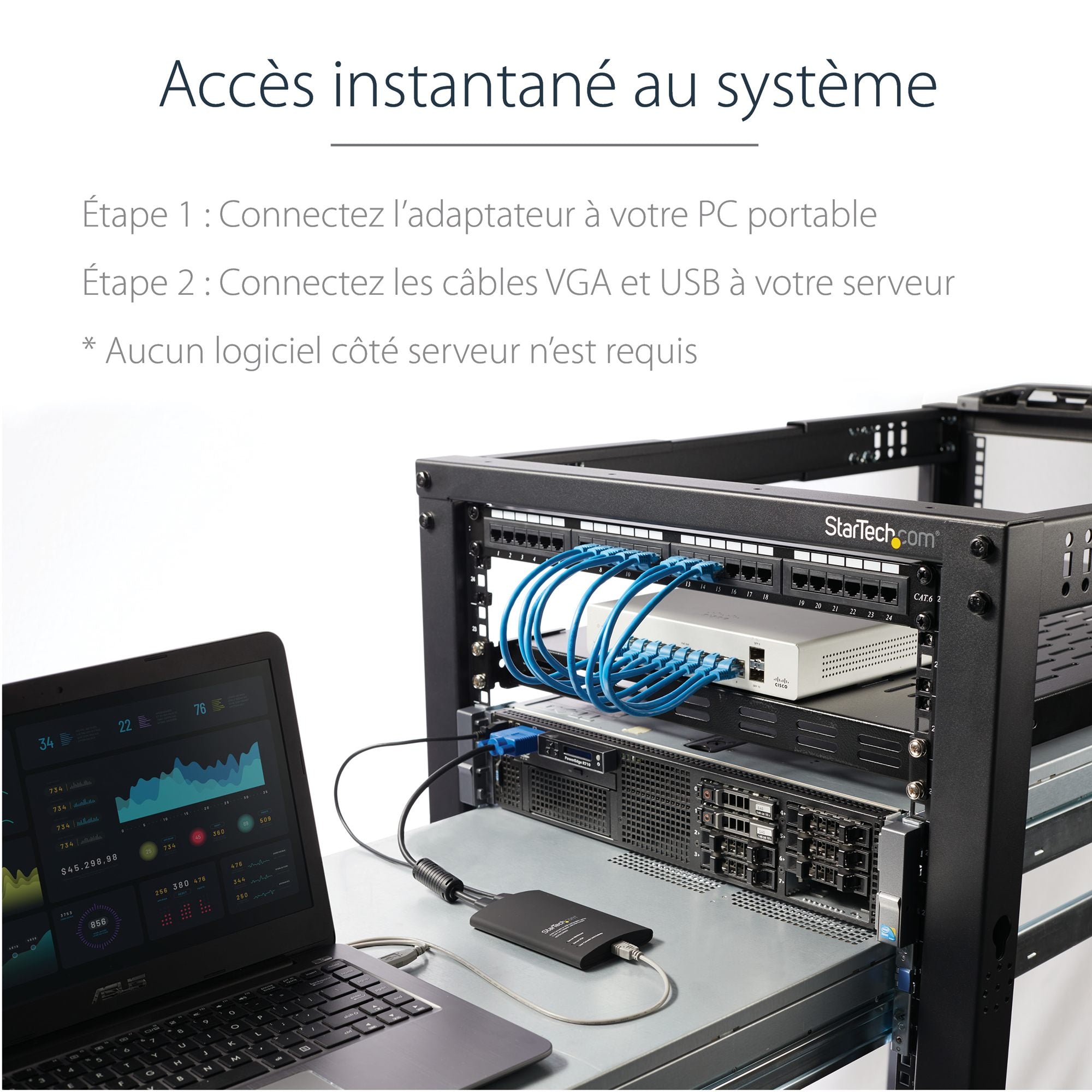 KVM Portable Crash Cart w/File Transfer