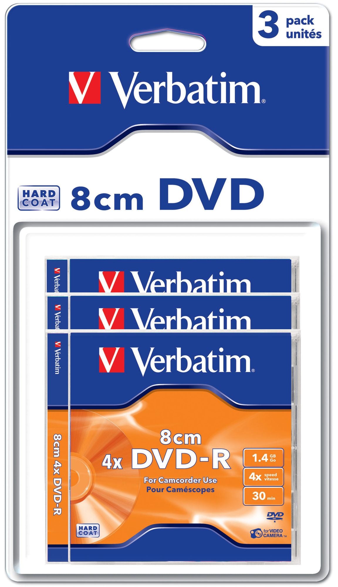 DVD-R 8CM AZO 30MIN/1.46GB 4X MATT SILVE