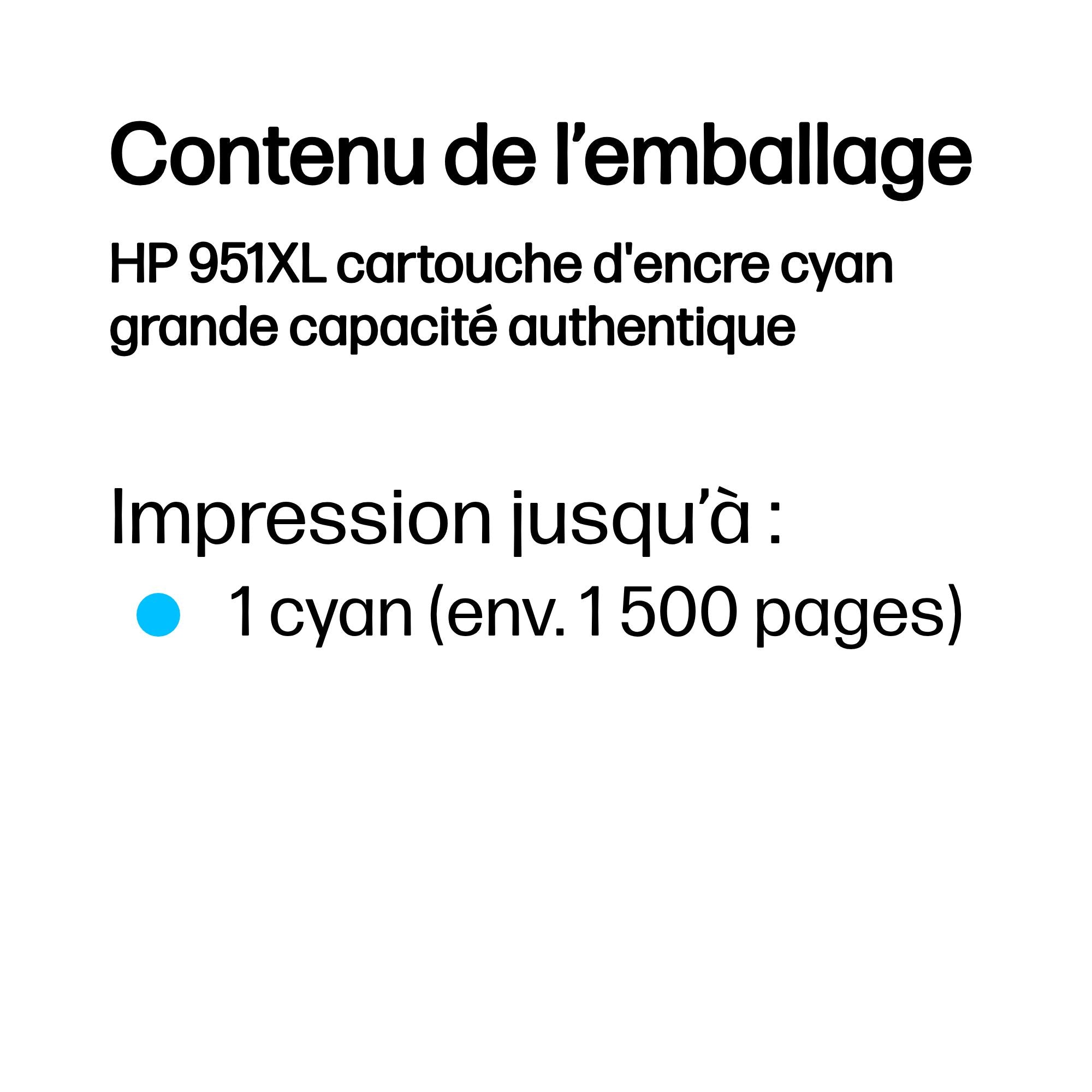 HP 951XL original Ink cartridge CN046AE BGX cyan high capacity 1.500 pages 1-pack Officejet
