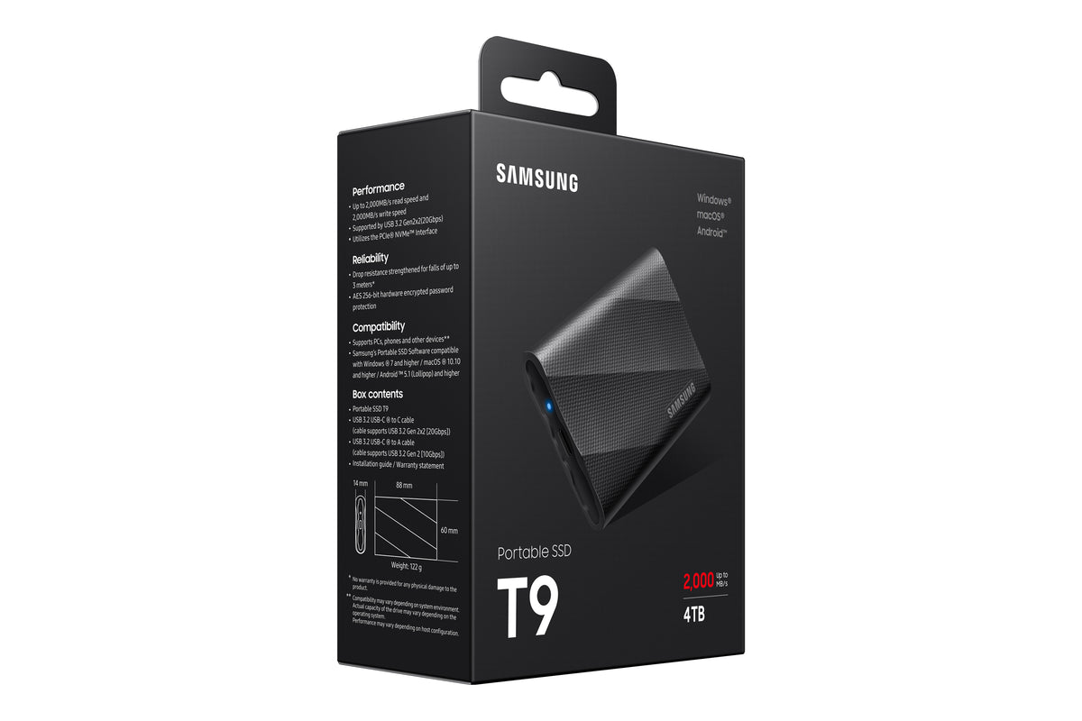Samsung MU-PG4T0B 4 To USB Type-C USB 3.2 Gen 2x2 Noir