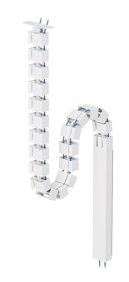 NEOMOUNTS Magnetic Cable Cover for sit/stand desk frames screw mounted magnetic channel white