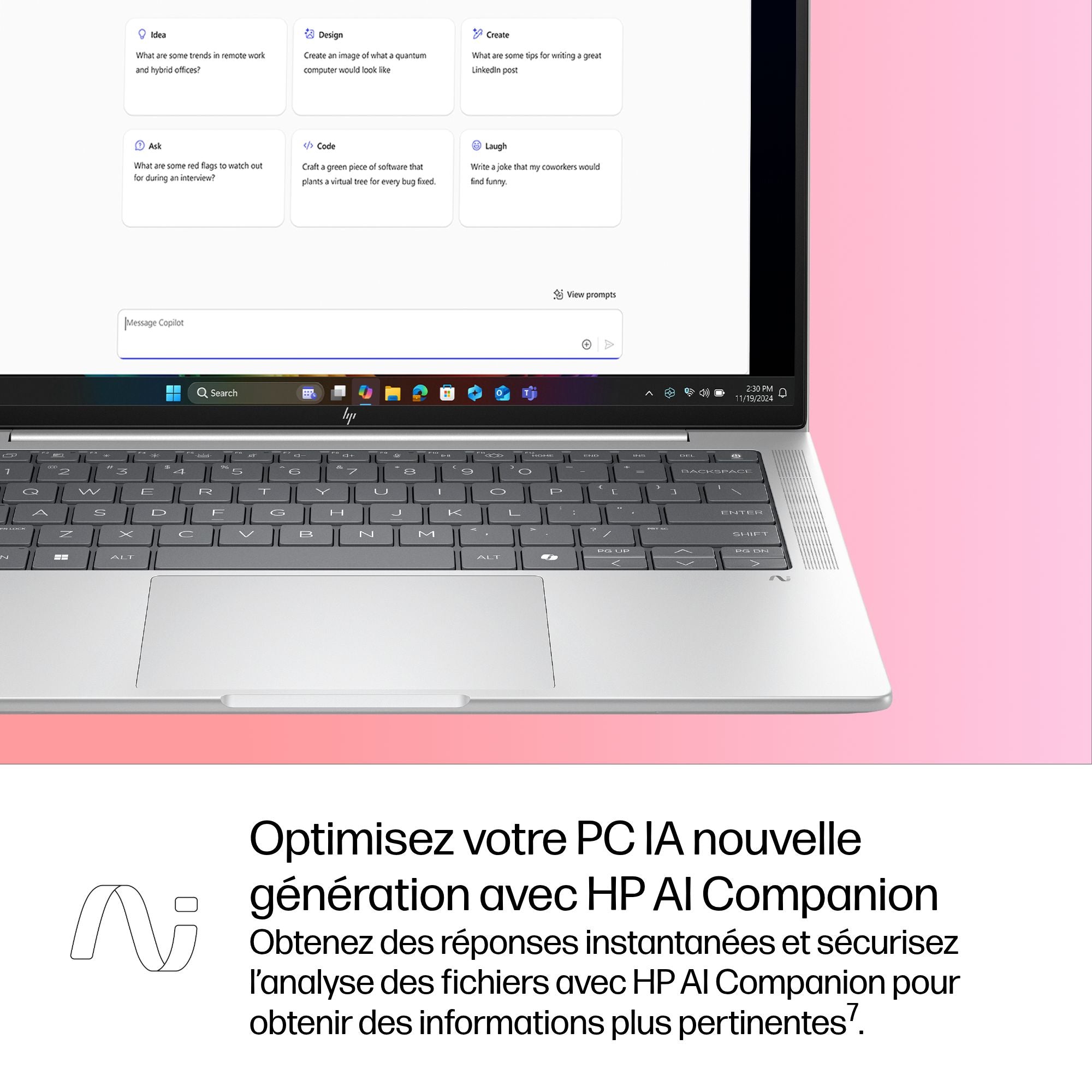 HP EliteBook X G1i PC IA Nouvelle génération Intel Core Ultra 7 258V 14i WUXGA 32Go 1To SSD W11P Copilot + PC 3/3/0 SmartBuy