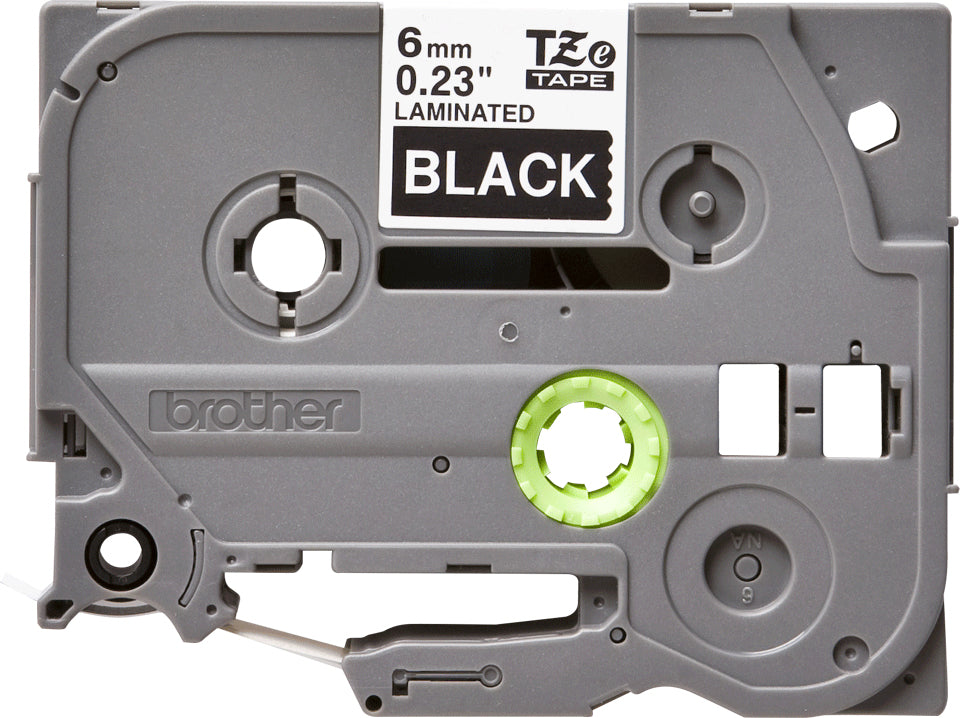 BROTHER P-TOUCH TZE-315 blanc sur noir  6mm