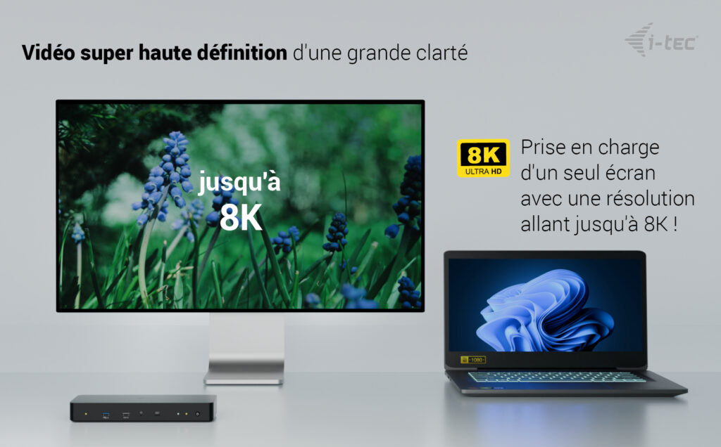 I-TEC Thunderbolt 4 Intelligent Dual Display DS 1x TB4 2x DP 1x GLAN 1x USB-C Gen2 3x USB-A Gen2 1x USB 2.0 1x Audio/Mic PD 90W KL