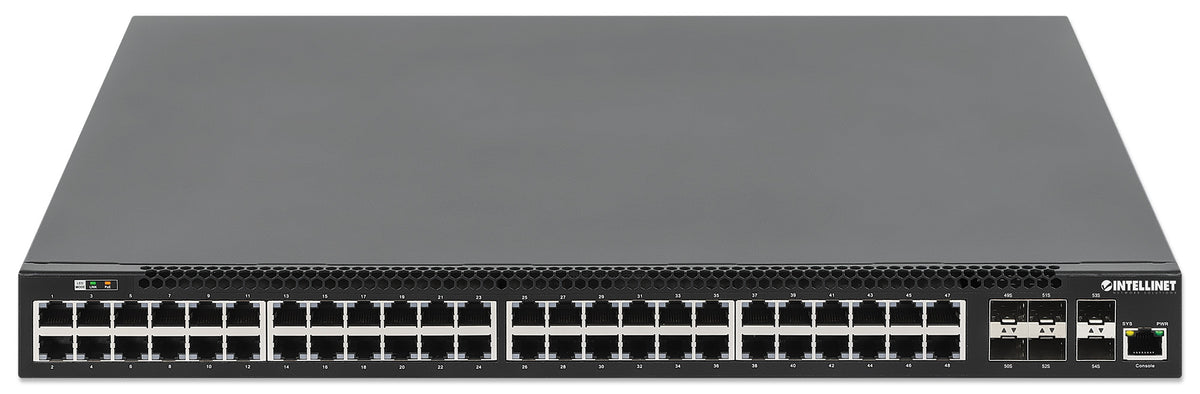 Intellinet 562041 commutateur réseau Géré Gigabit Ethernet (10/100/1000) Connexion Ethernet, supportant l'alimentation via ce port (PoE) Noir