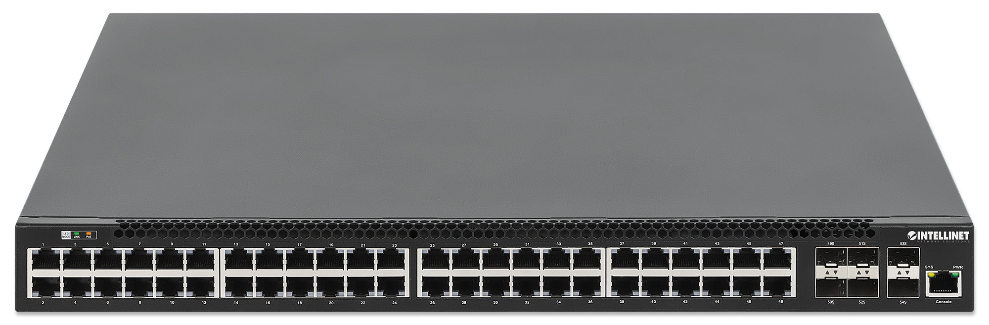Intellinet 562041 commutateur réseau Géré Gigabit Ethernet (10/100/1000) Connexion Ethernet, supportant l'alimentation via ce port (PoE) Noir