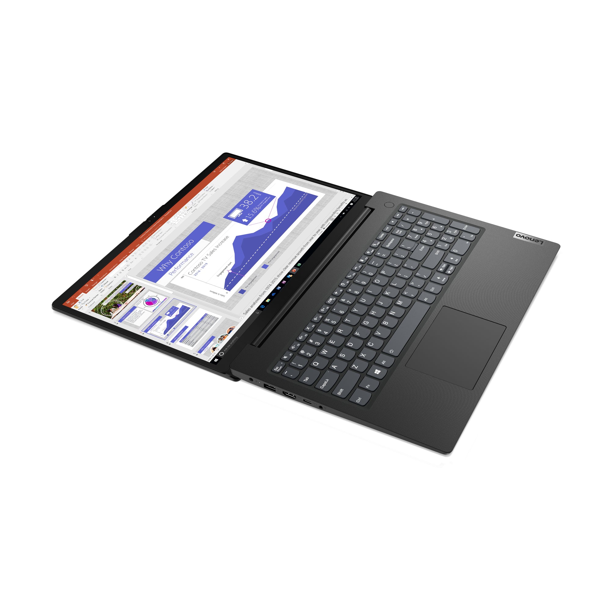 Lenovo V15 G2 IJL Intel® Celeron® N N4500 Ordinateur portable 39,6 cm (15.6") Full HD 8 Go DDR4-SDRAM 256 Go SSD Wi-Fi 5 (802.11ac) Windows 11 Home Français Noir