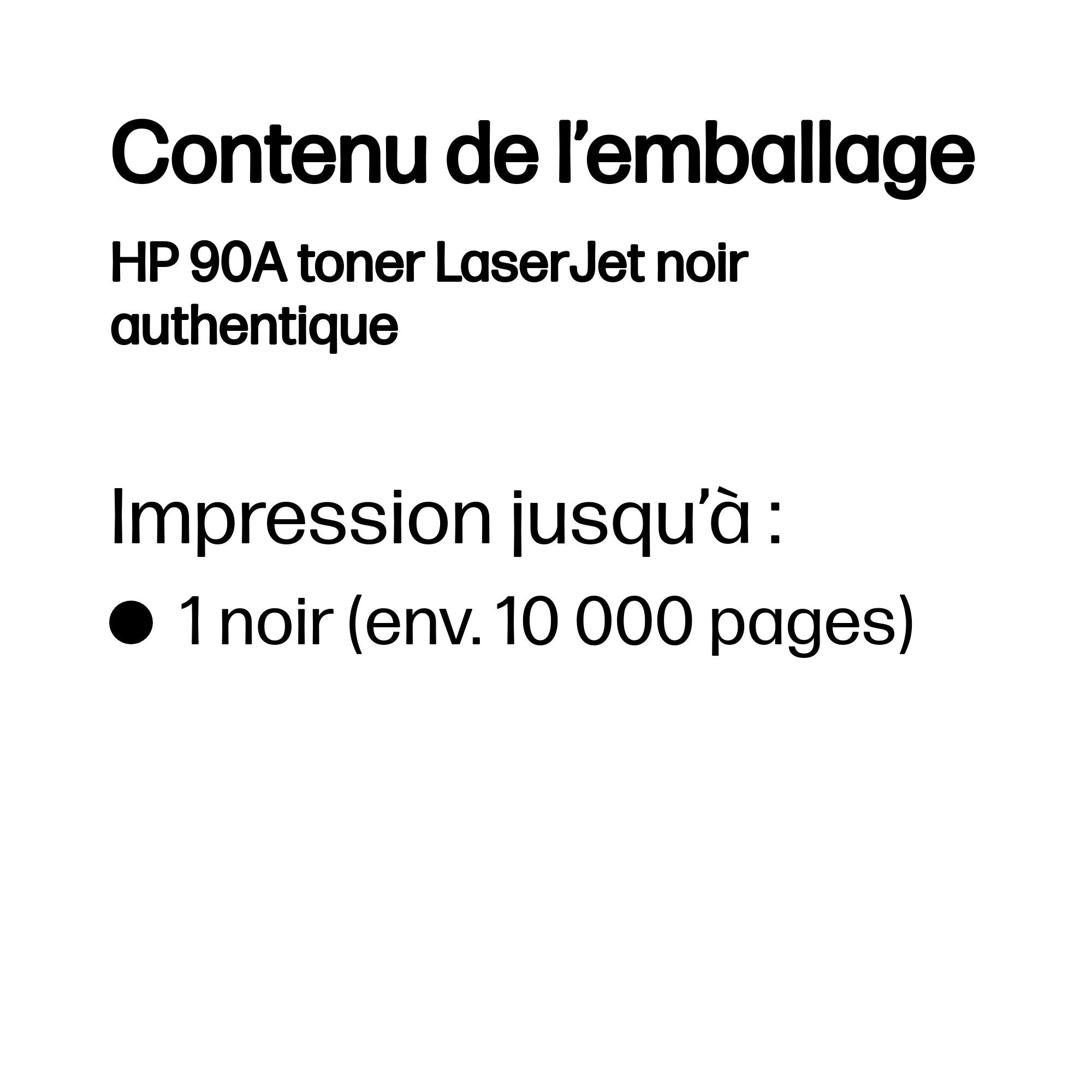 HP 90A original Toner cartridge CE390A black standard capacity 10.000 pages 1-pack Smart printing Technology