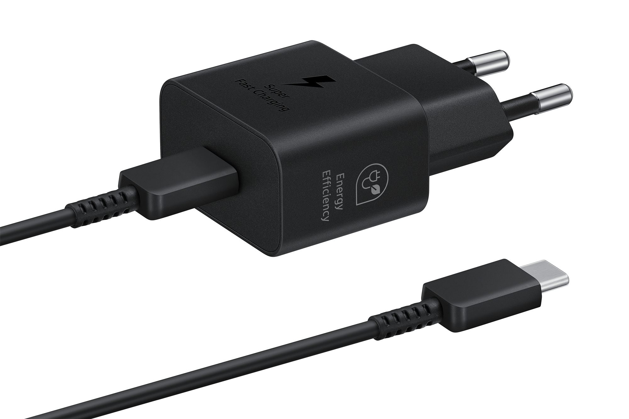 SAMSUNG fast charger USB-C 25W with data cable black