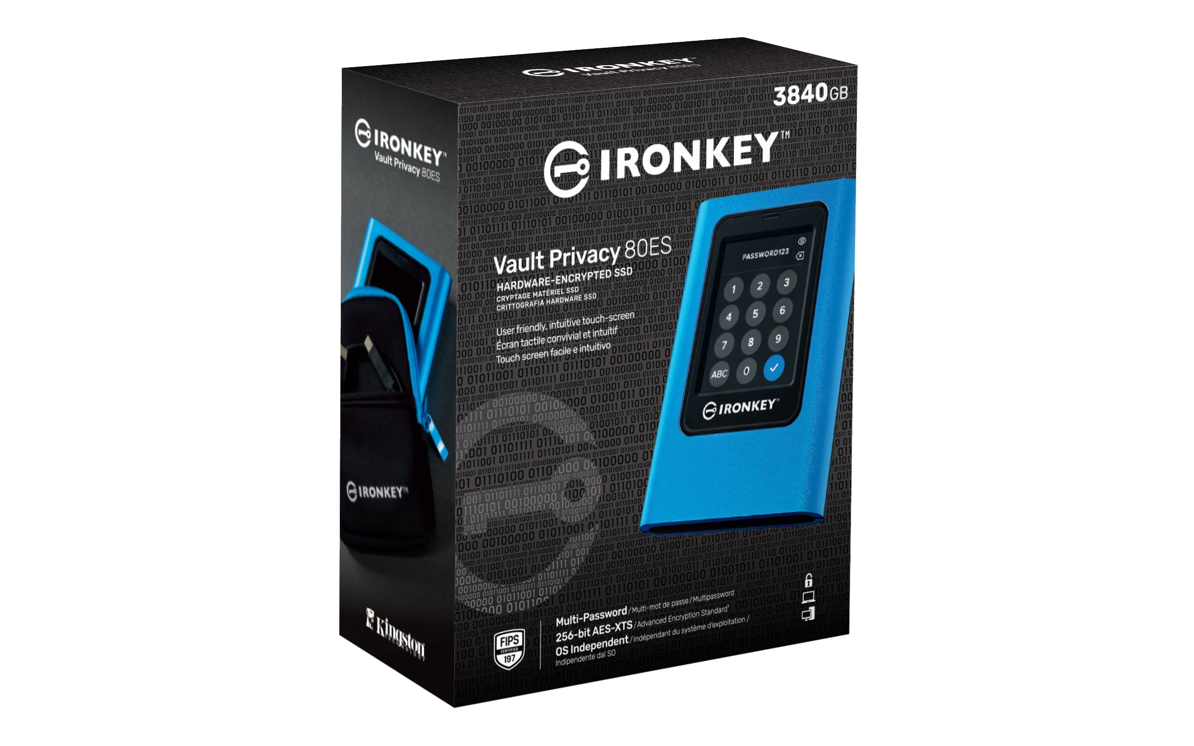 KINGSTON 3840Go IronKey Vault Privacy 80 XTS-AES 256-bit Encrypted External SSD