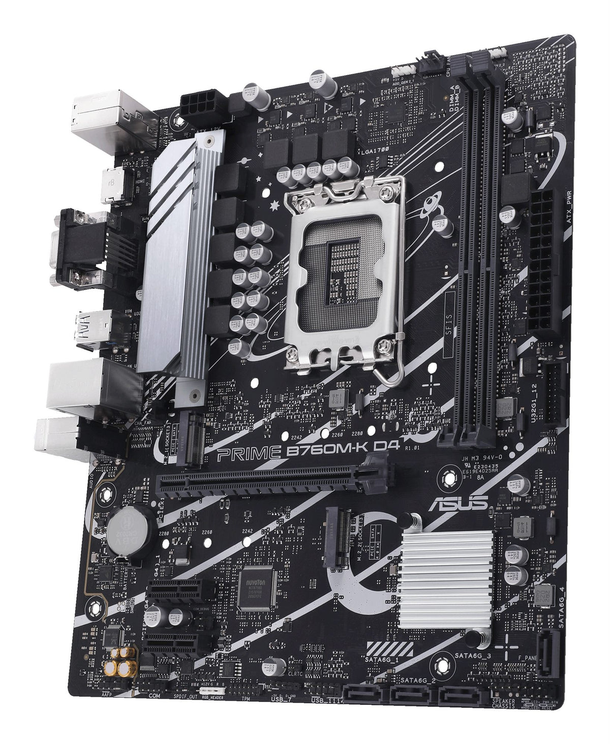 ASUS PRIME B760M-K D4 LGA1700 microATX MB 2xDDR4 4xSATA 2xM.2 1xD-Sub 1xHDMI 2.0