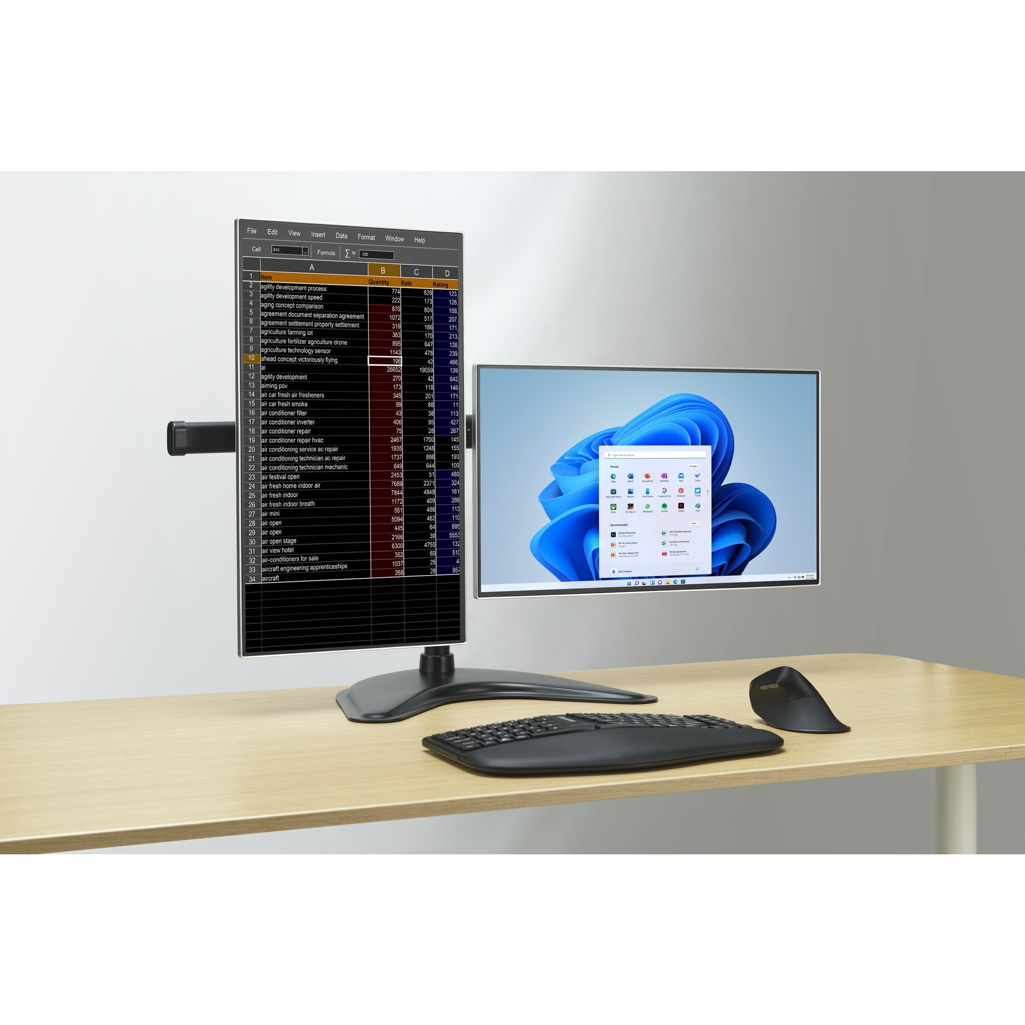 SmartFit Ergo Freestanding Dual Monitor