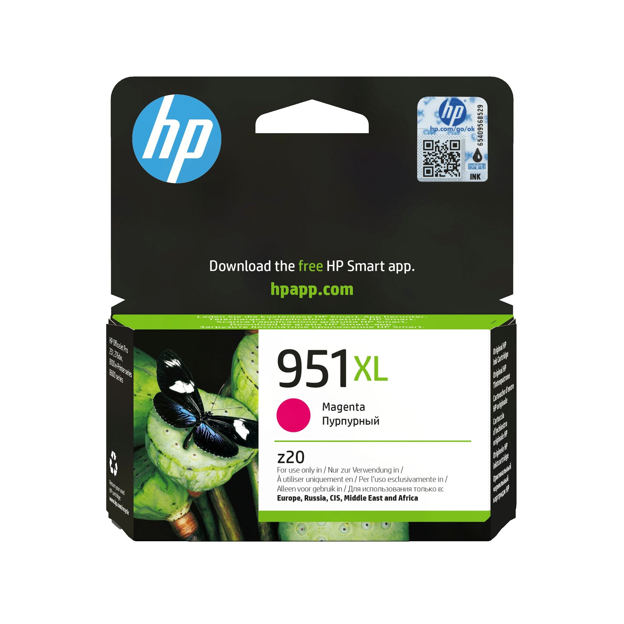 HP 951XL original Ink cartridge CN047AE 301 magenta high capacity 1.500 pages 1-pack Blister multi tag Officejet