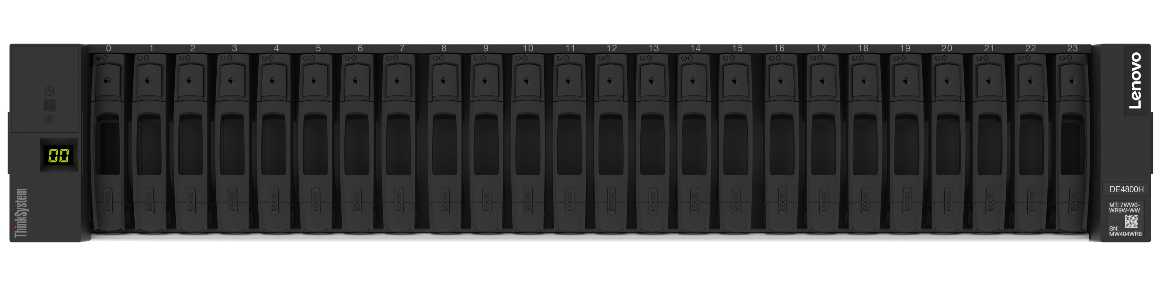 LENOVO ISG ThinkSystem DE4800F 128Go Cache HICless Hybrid Flash Array 2U24 SFF