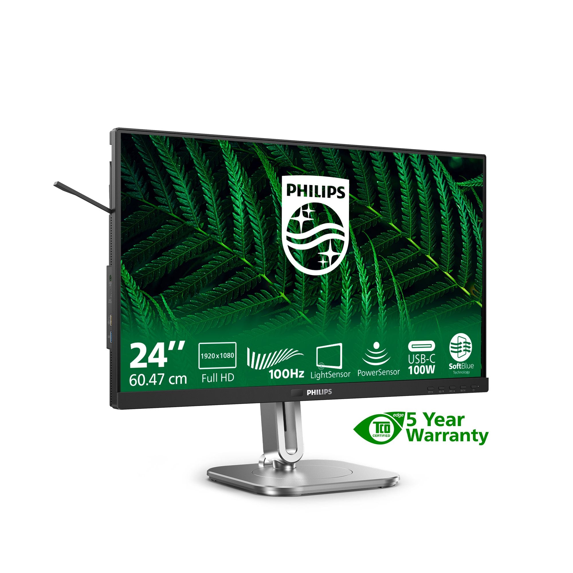 PHILIPS 24B2G5301/00 Monitor 23.8p 1920x1080 100Hz HDMI DP USB dark gray