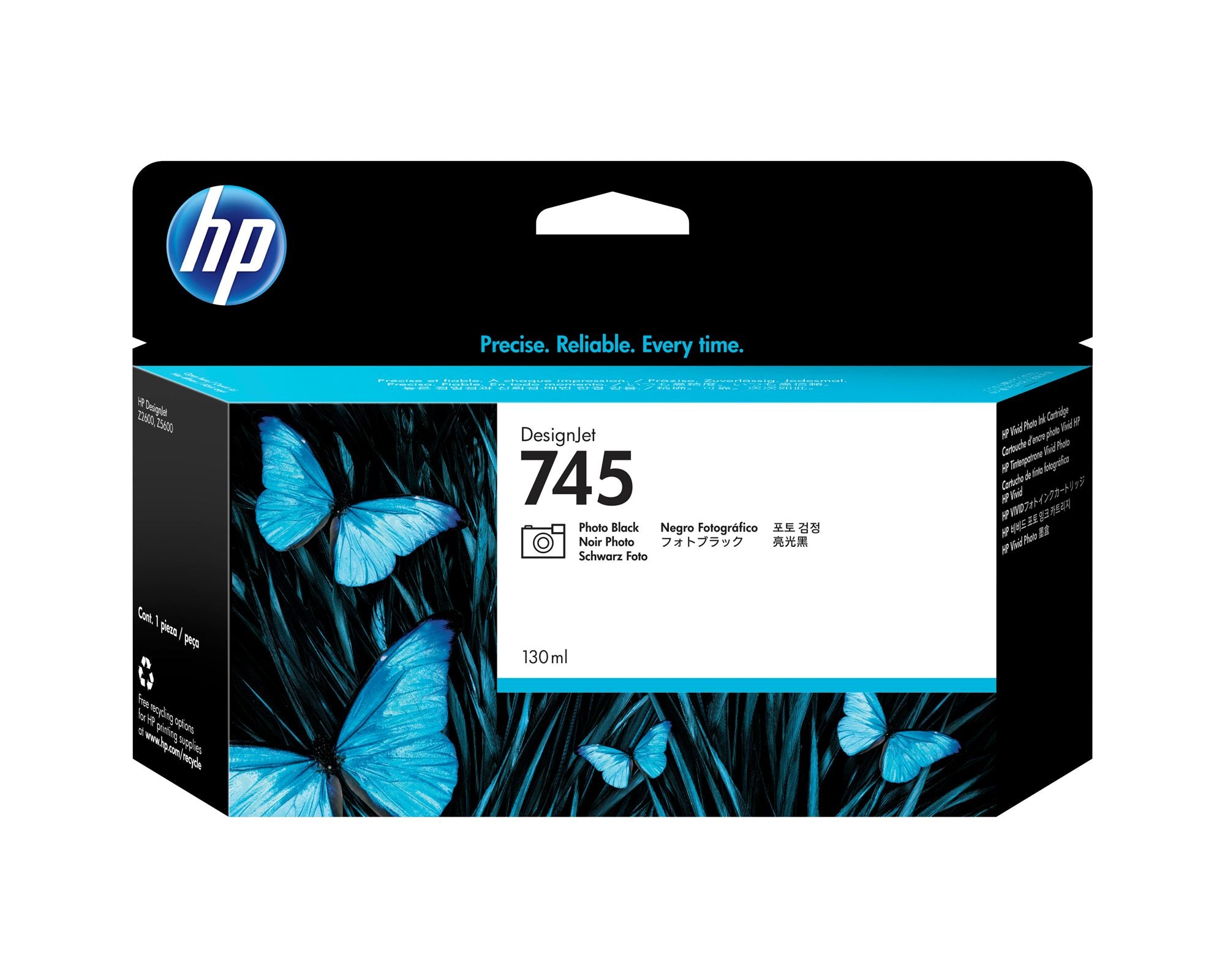 HP 745 original Ink cartridge F9J98A Photo Black 130 ml