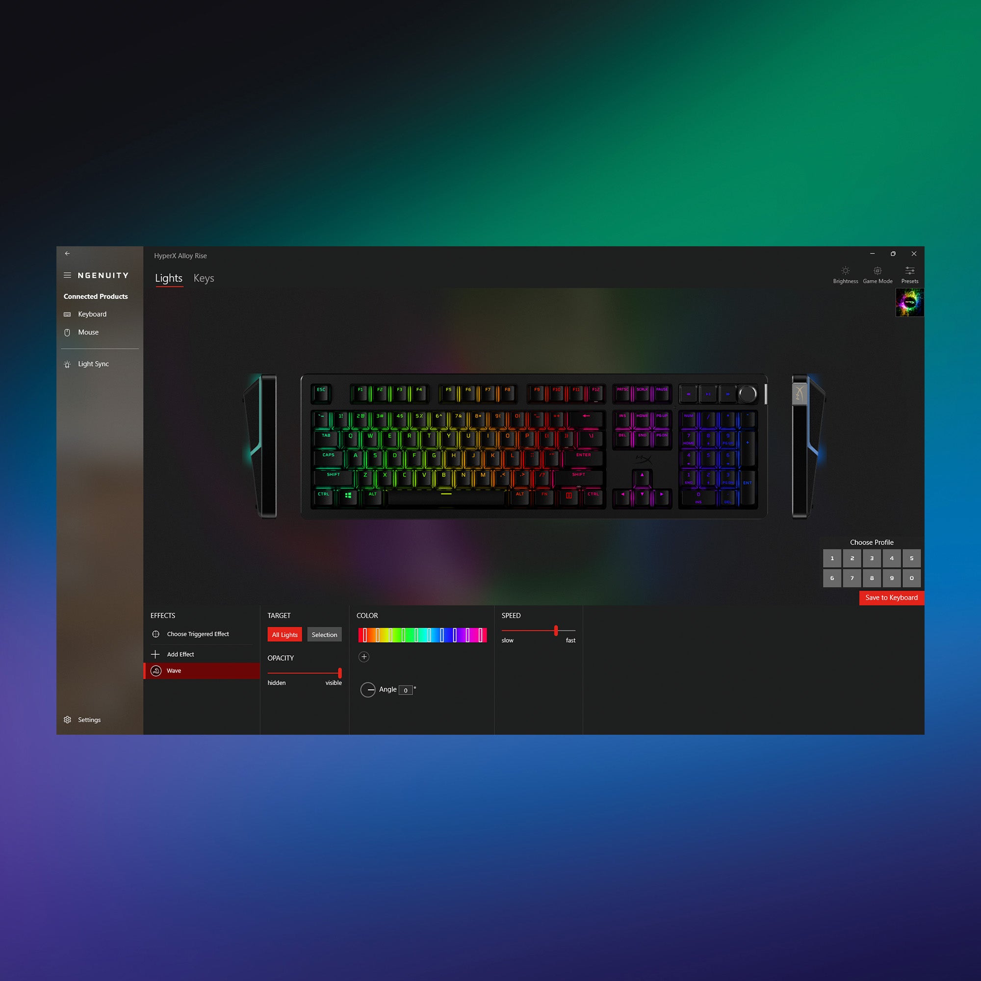 Clavier mécanique HyperX Alloy Rise RGB - Interrupteurs linéaires HyperX - QWERTY US INT