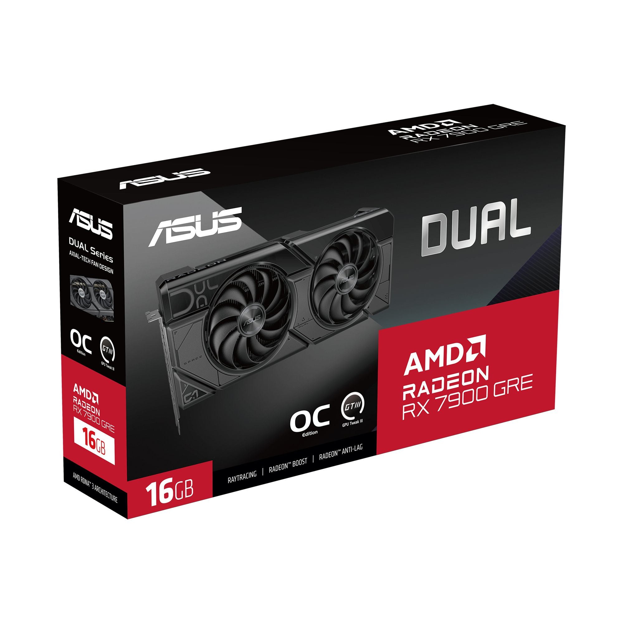 ASUS DUAL RX 7900 GRE O16G 16Go GDDR6 HDMI 2.1 3xDisplayPort 2.1