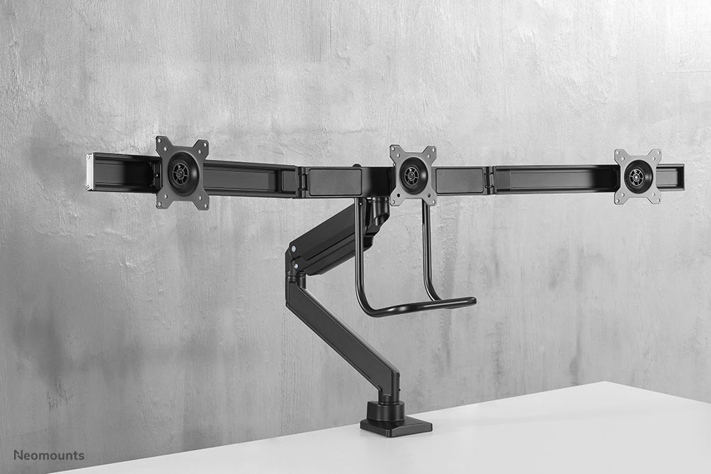 NEOMOUNTS NM-D775DX3BLACK Support décran à fixer 17-27p - ressort à gaz - Topfix - arrêt 180