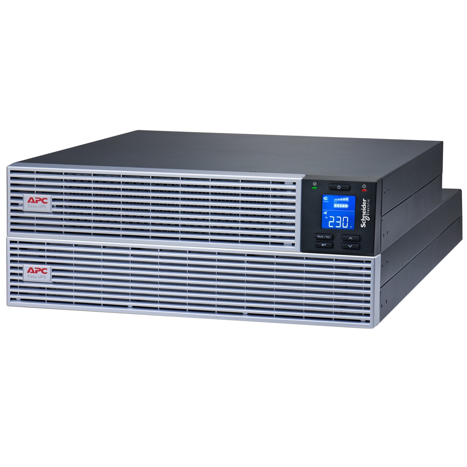 APC Easy UPS On-Line UPS Rack AC 230V 1800Watt 2000VA Li-ion RS-232 USB output connectors 6 4U 19 Black with silver