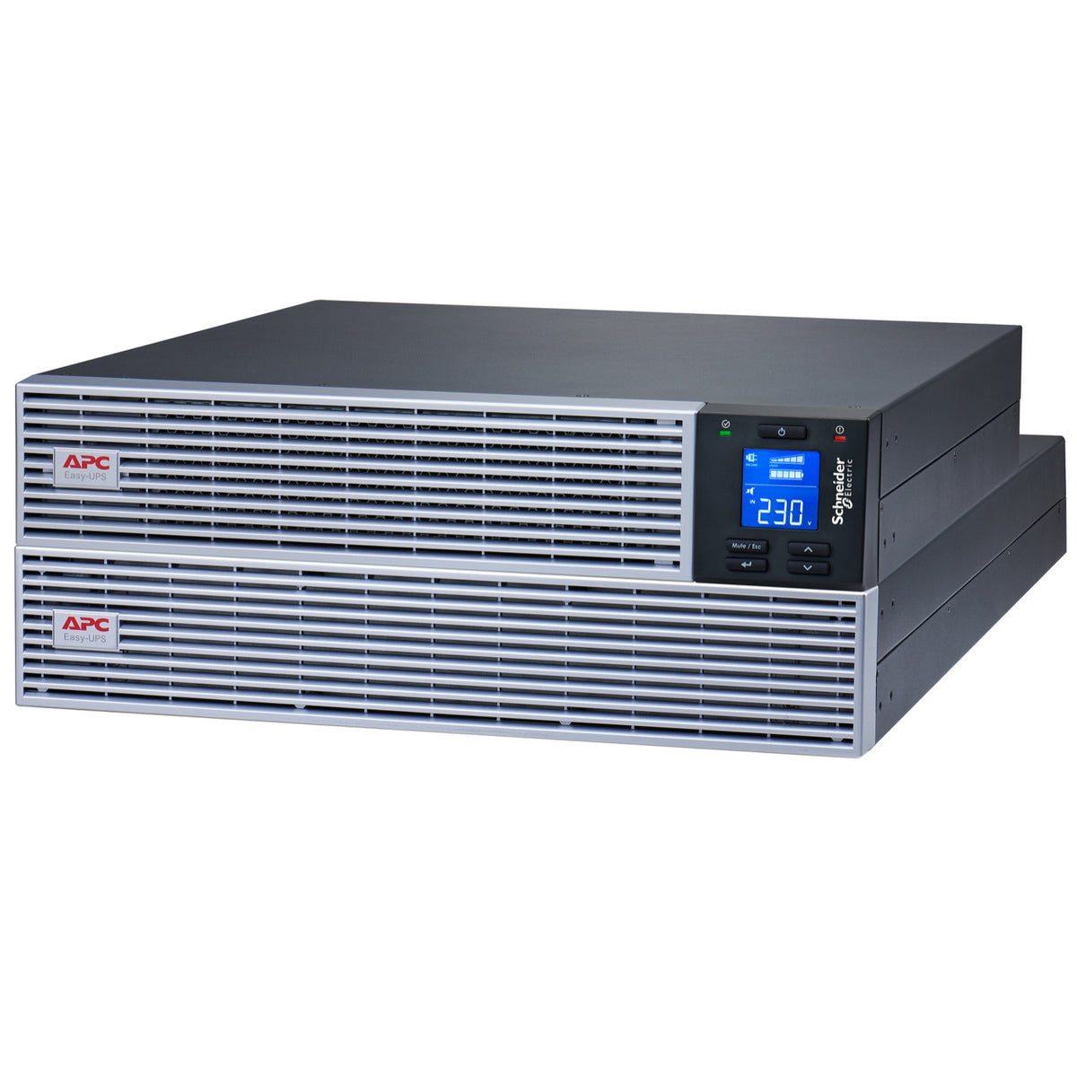 APC Easy UPS On-Line UPS Rack AC 230V 1800Watt 2000VA Li-ion RS-232 USB output connectors 6 4U 19 Black with silver