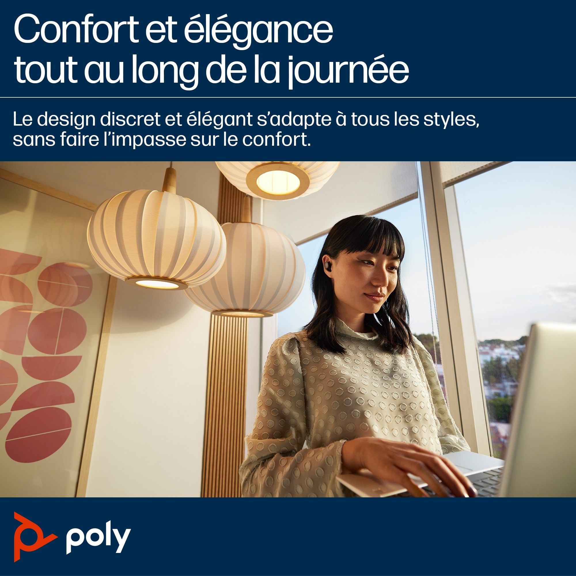 Poly Voyager Free 20 Oreillettes BlueTooth noires + étui de chargement Qi