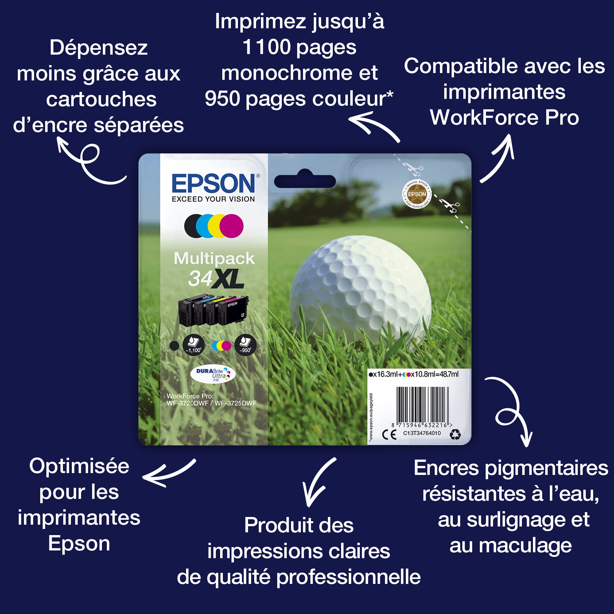 Ink/Mixed Multipack 4-color 34 DURABrite