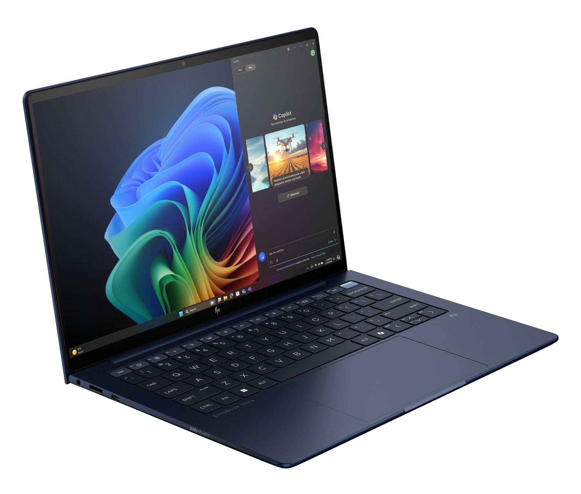 HP EliteBook Ultra G1i PC IA Nouvelle génération Intel Core Ultra 7 258V 14p 3K Touch 32Go 1To SSD W11P Copilot + PC 3/3/0 SmartBuy+