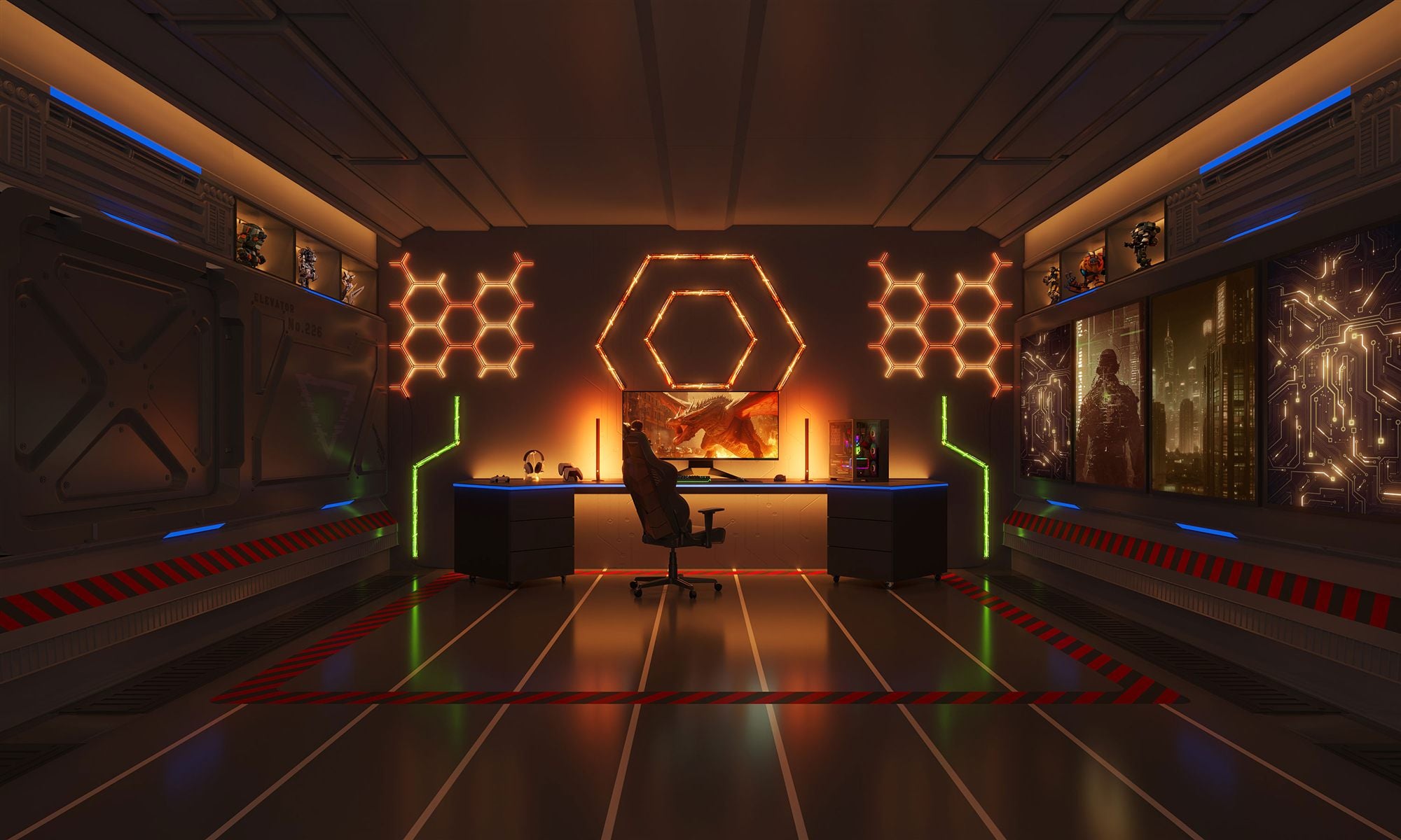 Govee H6063 Gaming Wall Light | Éclairage LED | RGBIC, Wi-Fi 2.4GHz + Bluetooth