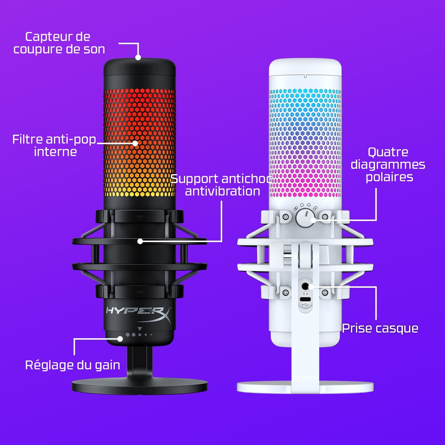 HyperX QuadCast S USB WHT Microphone
