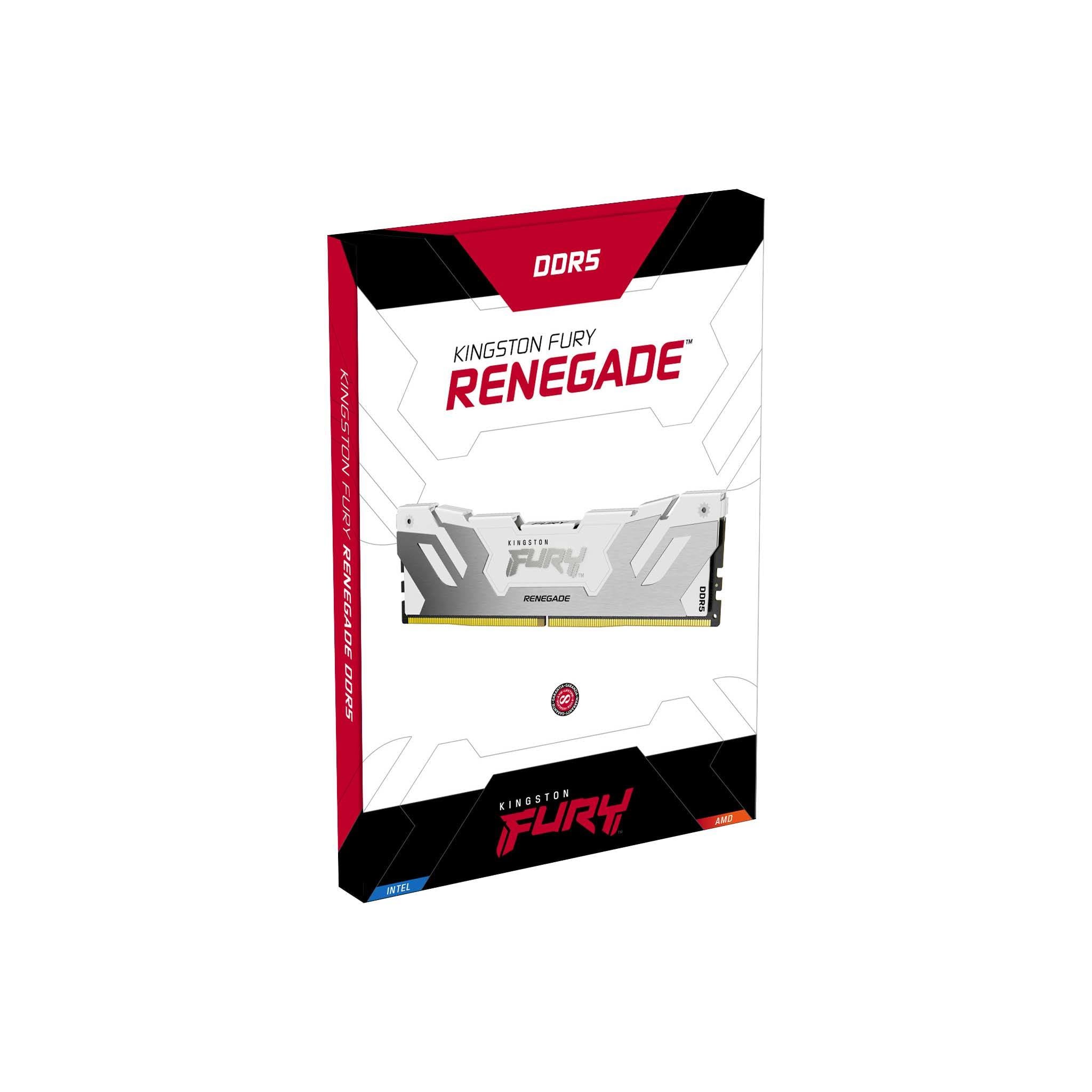 KINGSTON FURY Renegade 16Go DIMM DDR5 6400MT/s DDR5 CL32 RGB White XMP