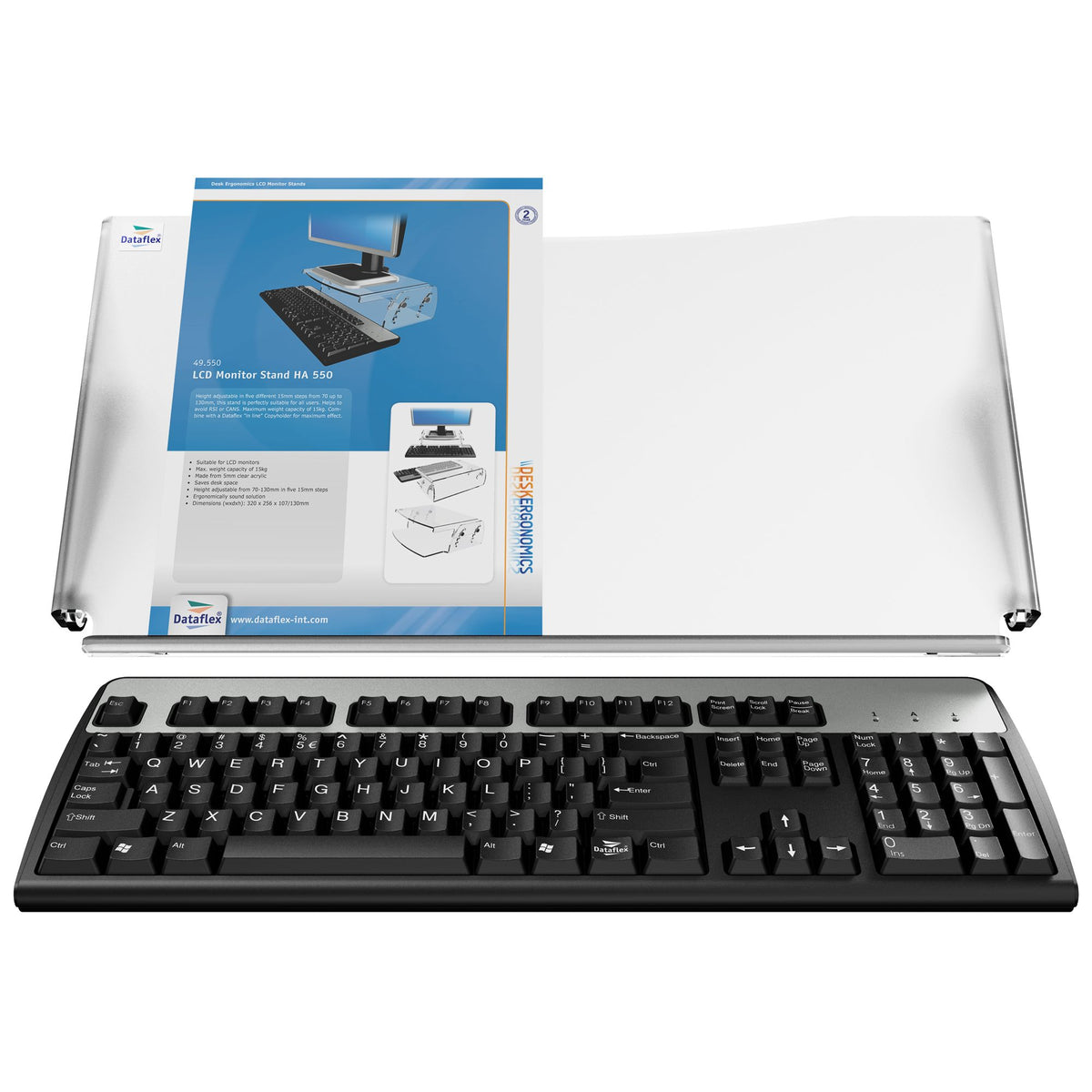 DATAFLEX Ergodoc + porte copie A3 - Hauteur réglable 49401