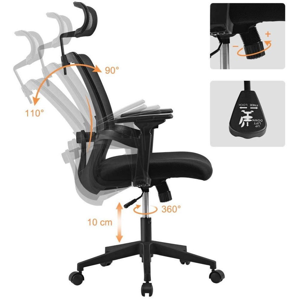 Techly ICA-CT MC016 Chaise de bureau noire 16