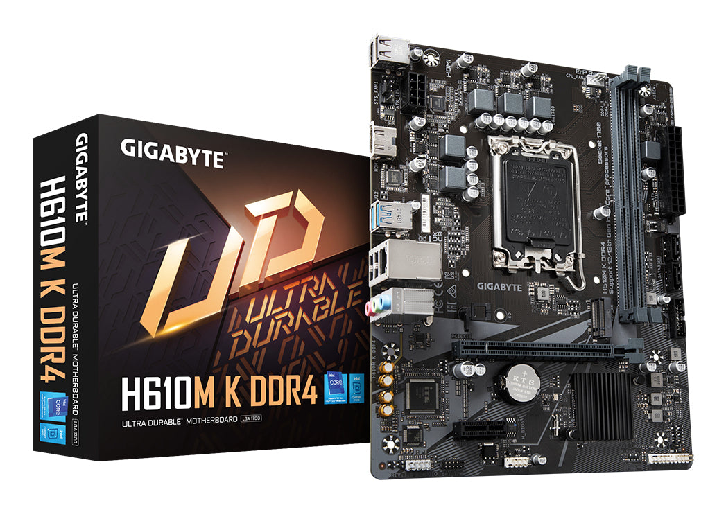 GIGABYTE H610M K DDR4 carte mere Intel H610 Express LGA 1700 micro ATX