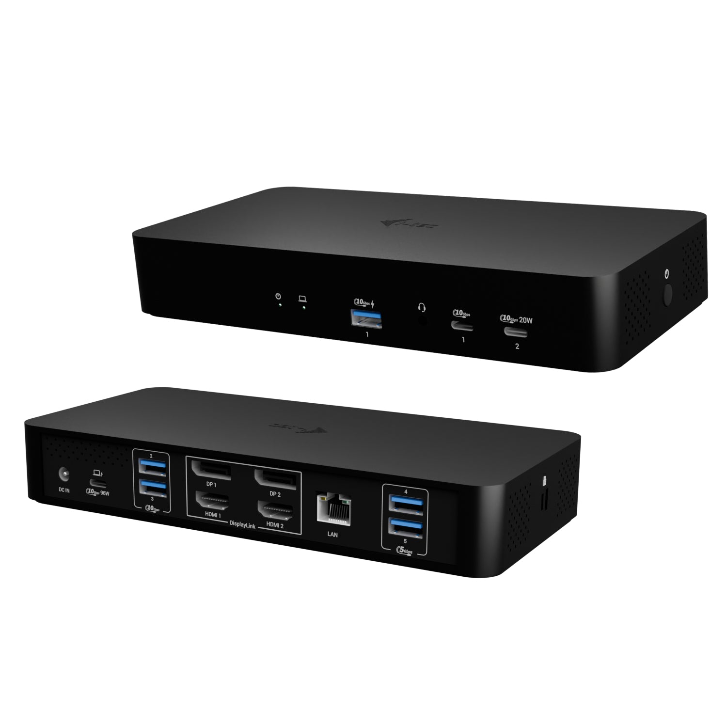 I-TEC Universal Intelligent Dual Display DS 2xHDMI 2xDP 1xGLAN 2xUSB-C Gen2 3xUSB-A Gen2 2xUSB-A Gen1 1xAudio/Mic PD100W KL