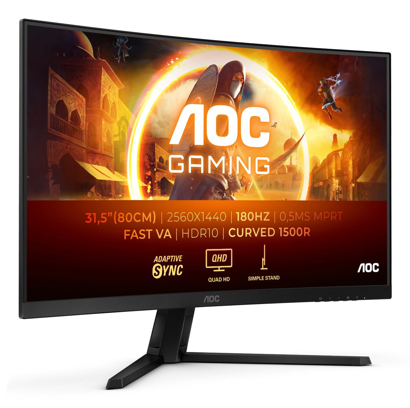 AOC CQ32G4VE 31.5p Curved 2560x1440 0.5ms HDMI DP Black/Grey