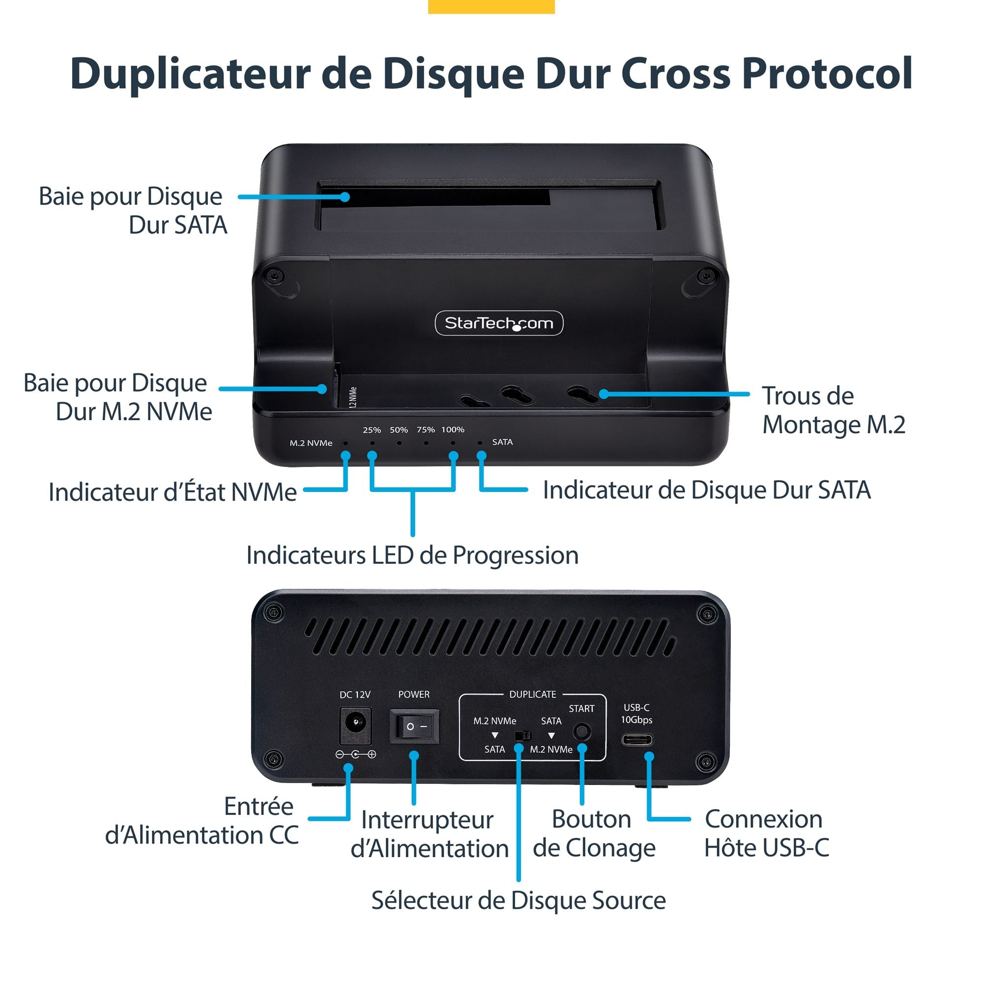 M.2 NVMe to 2.5/3.5" SATA Duplicator