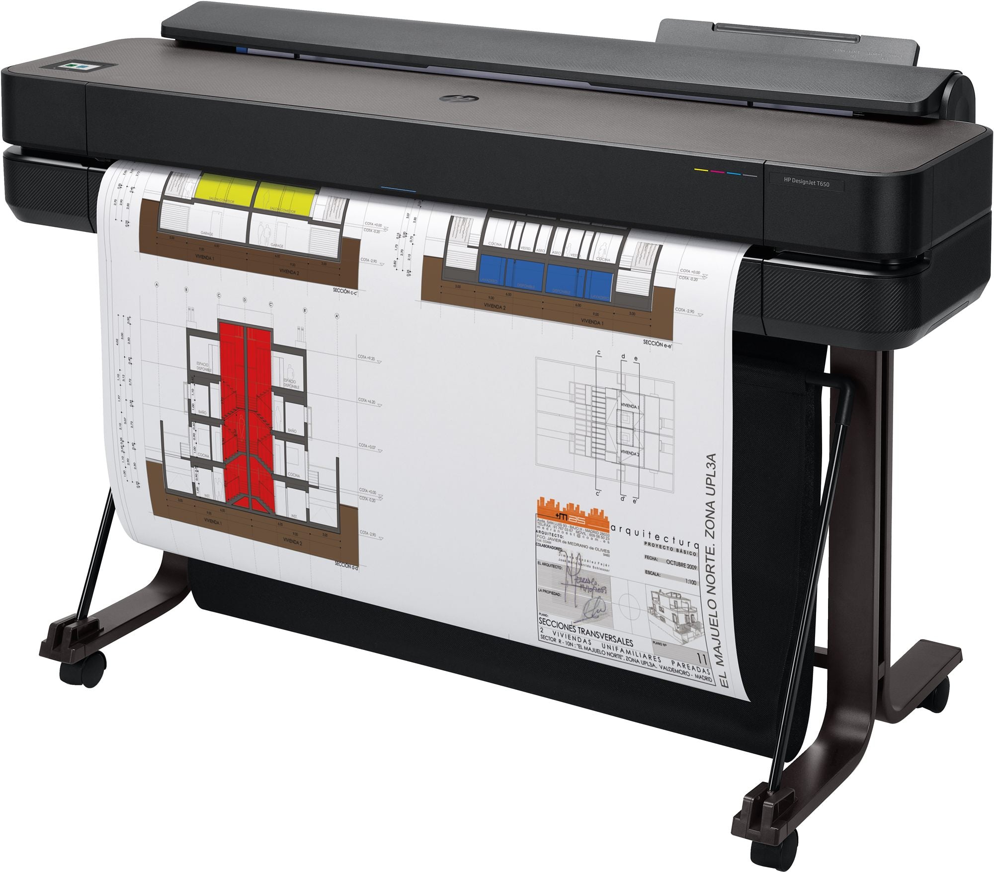 HP DesignJet T650 36p LFP 2025 Colour Ink-Jet A0 ANSI D Roll 91.4cmx45.7 m 2400x1200dpi 0.45 min/page USB LAN Wi-Fi