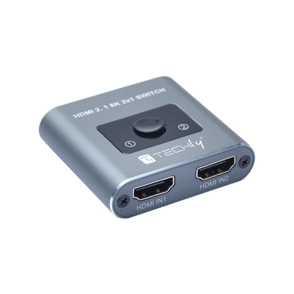 Techly IDATA HDMI-2128KT Commutateur HDMI 2.1 2x1 8K60Hz avec télécommande