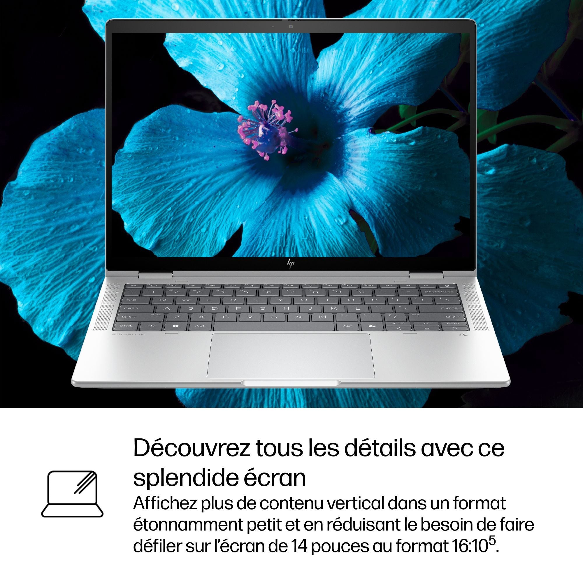 HP EliteBook X Flip IA Nouvelle génération Intel Core Ultra 7 258V 14p WUXGA 32Go 1To SSD UMA W11P Copilot + PC 3/3/0